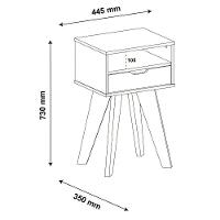 Mesa De Apoio Lateral Vip Com Gaveta E Nicho Off White - 9