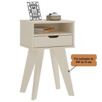 Mesa De Apoio Lateral Vip Com Gaveta E Nicho Off White - 10