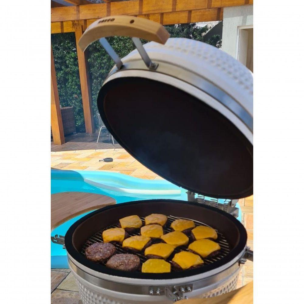 Churrasqueira Kamado Ultra Da Rasco Preto C/ Grelha Aço Inox, Suporte E Mesas. Serve Até 20 Pessoas Preto - 6