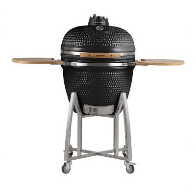 Churrasqueira Kamado Ultra Da Rasco Preto C/ Grelha Aço Inox, Suporte E Mesas. Serve Até 20 Pessoas Preto
