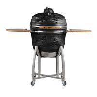 Churrasqueira Kamado Ultra Da Rasco Preto C/ Grelha Aço Inox, Suporte E Mesas. Serve Até 20 Pessoas Preto - 1