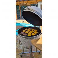 Churrasqueira Kamado Ultra Da Rasco Preto C/ Grelha Aço Inox, Suporte E Mesas. Serve Até 20 Pessoas Preto - 3