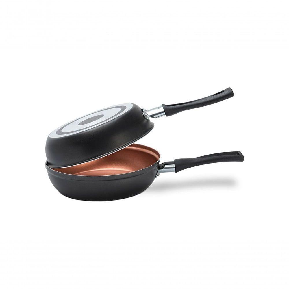 Omeleteira 16 Cm 330 Ml Revestimento Pro-flon Antiaderente Cor Cinza Range Linha Topázio Brinox Cinza - 1