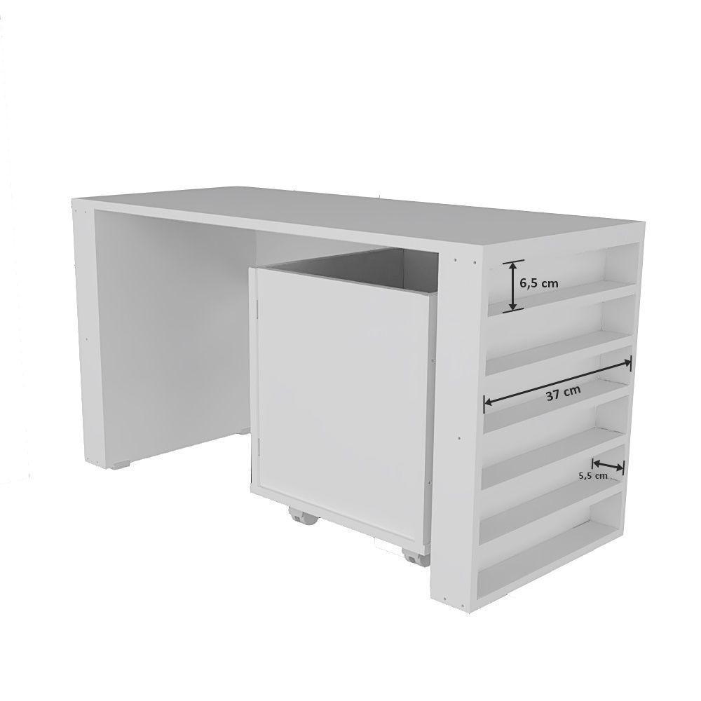 Rack Com Baú Porta Carrinhos E Livreiro Caleb + Cadeira Eiffel Azul 100% Mdf - 4