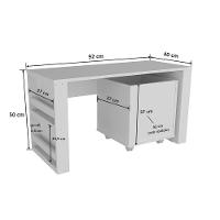 Rack Com Baú Porta Carrinhos E Livreiro Caleb + Cadeira Eiffel Azul 100% Mdf - 5