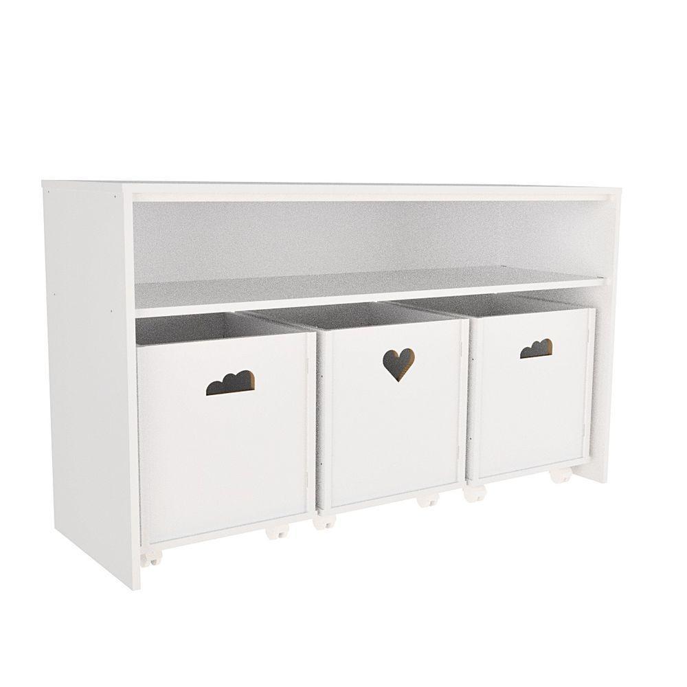 Rack Com Organizadores Caixotes Infantil Matilda 100% Mdf - 1