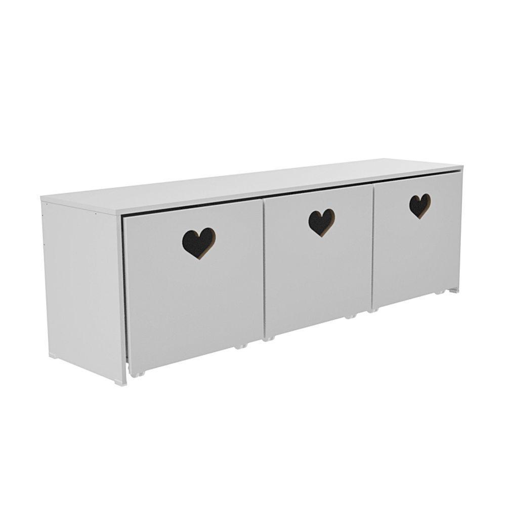 Rack Com Baús De Brinquedos Infantil Menina Mariana 100% Mdf - 1
