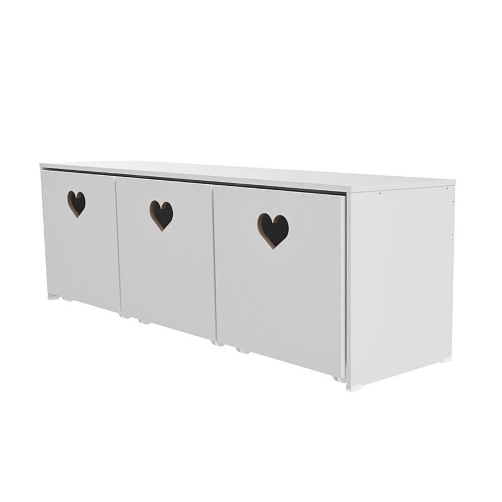 Rack Com Baús De Brinquedos Infantil Menina Mariana 100% Mdf - 2