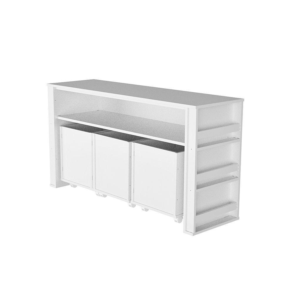 Rack Com Baús Porta Carrinhos E Porta Livros Jorge 100% Mdf - 2