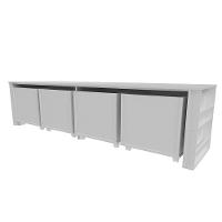 Organizador Infantil Com Baús E Porta Livros Dennis 100% Mdf - 4