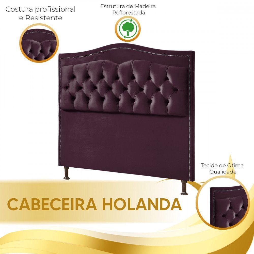 Cabeceira Holanda 0,90 Solteiro 2.0 C- Design Retro Speciale Home Roxo - 1