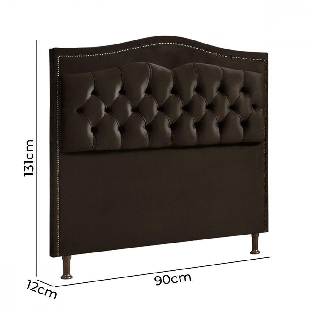Cabeceira Holanda 0,90 Solteiro 2.0 C- Design Retro Speciale Home Chocolate - 2