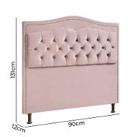 Cabeceira Holanda 0,90 Solteiro 2.0 C- Design Retro Speciale Home Rose - 1
