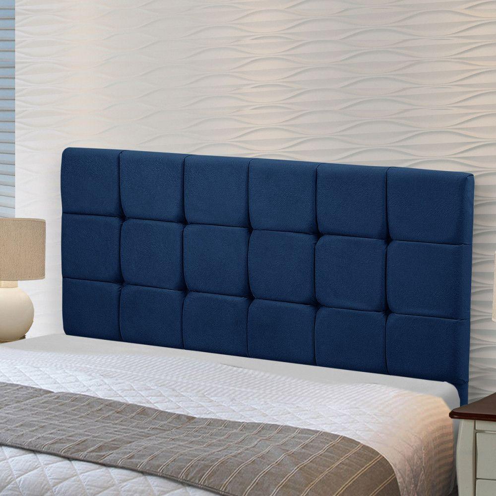 Cabeceira Julia 1,60 M Queen C- Design Moderno Veludo Speciale Home Azul - 3
