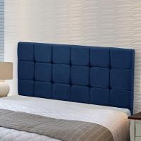 Cabeceira Julia 1,60 M Queen C- Design Moderno Veludo Speciale Home Azul - 3