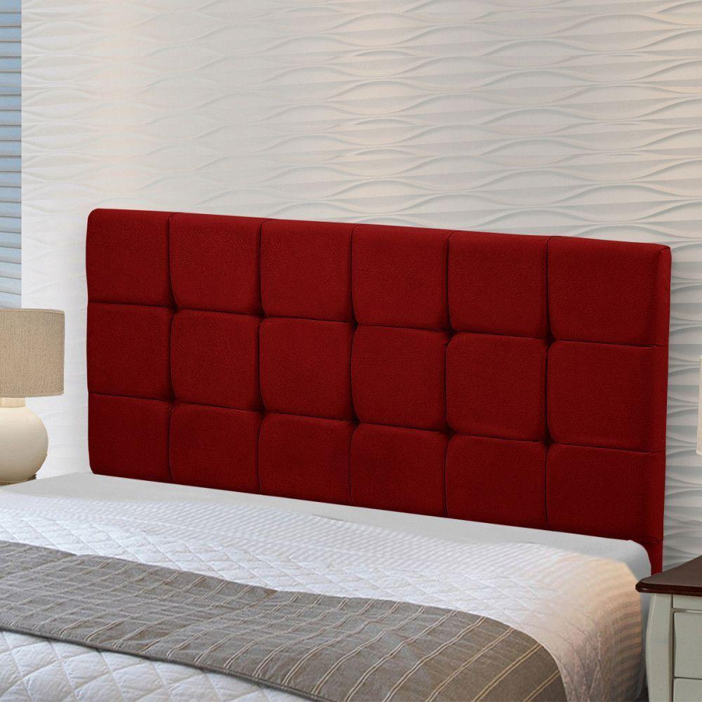 Cabeceira Julia 1,60 M Queen C- Design Moderno Veludo Speciale Home Vermelho - 5