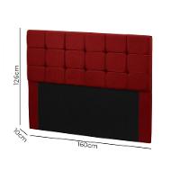 Cabeceira Julia 1,60 M Queen C- Design Moderno Veludo Speciale Home Vermelho - 2