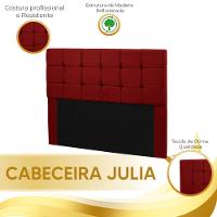 Cabeceira Julia 1,60 M Queen C- Design Moderno Veludo Speciale Home Vermelho - 3