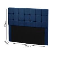 Cabeceira Julia 1,95 M King C- Design Moderno - Veludo Speciale Home Azul - 2