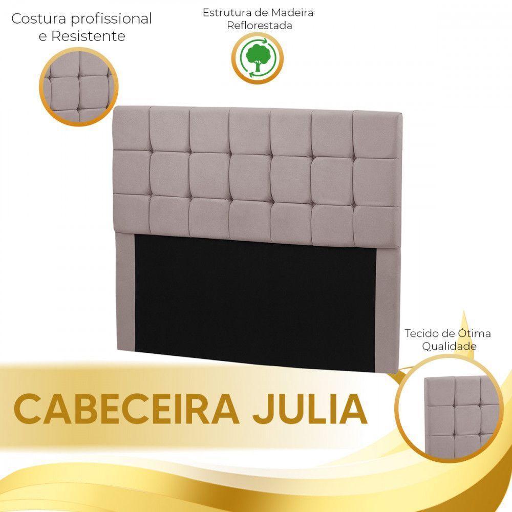 Cabeceira Julia 1,95 M King C- Design Moderno - Veludo Speciale Home Rose - 4
