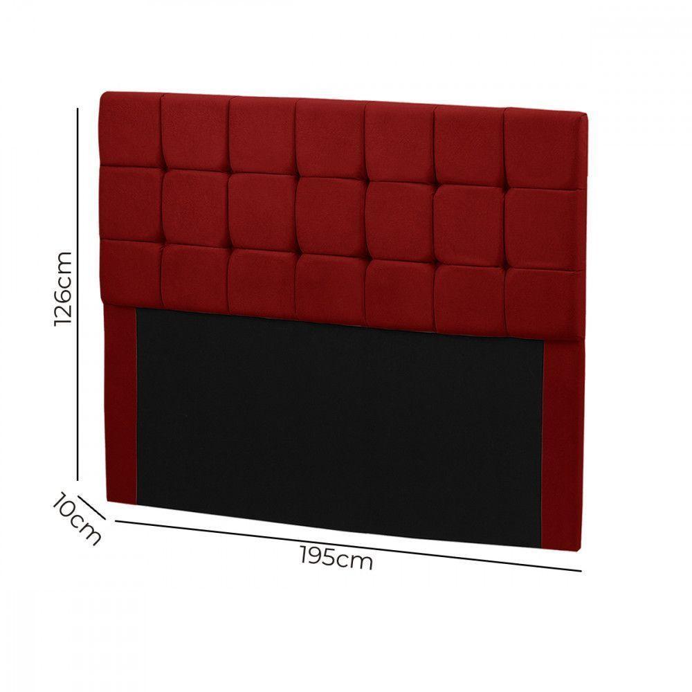Cabeceira Julia 1,95 M King C- Design Moderno - Veludo Speciale Home Vermelho - 4