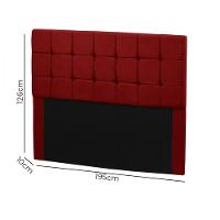 Cabeceira Julia 1,95 M King C- Design Moderno - Veludo Speciale Home Vermelho