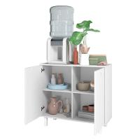 Balcão Em Mdp Com 2 Portas E 2 Prateleiras Brv Móveis Branco