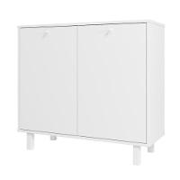 Balcão Em Mdp Com 2 Portas E 2 Prateleiras Brv Móveis Branco - 5