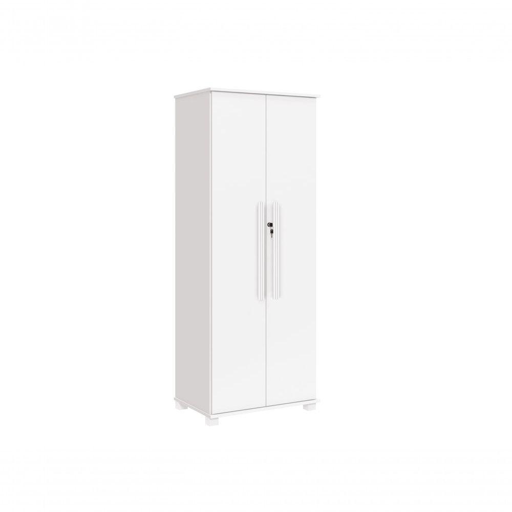 Multiuso Dallas 100% Mdf Pés Em Madeira Com Chave Branco - 1