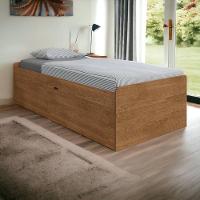 Cama Baú Camila Solteiro Naturale Com Colchão Framar - 1