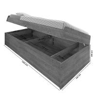 Cama Baú Camila Solteiro Naturale Com Colchão Framar - 3