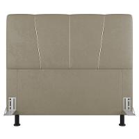 Cabeceira Cama Box Casal Amber 140cm Estofada Suede Bege - Abmaza - 2