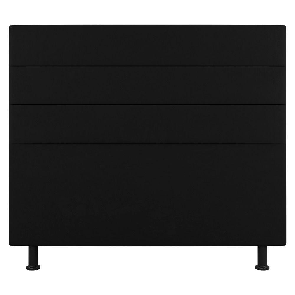 Cabeceira Cama Box Casal King Size Malik 195cm Sintético Preto - Abmaza - 1