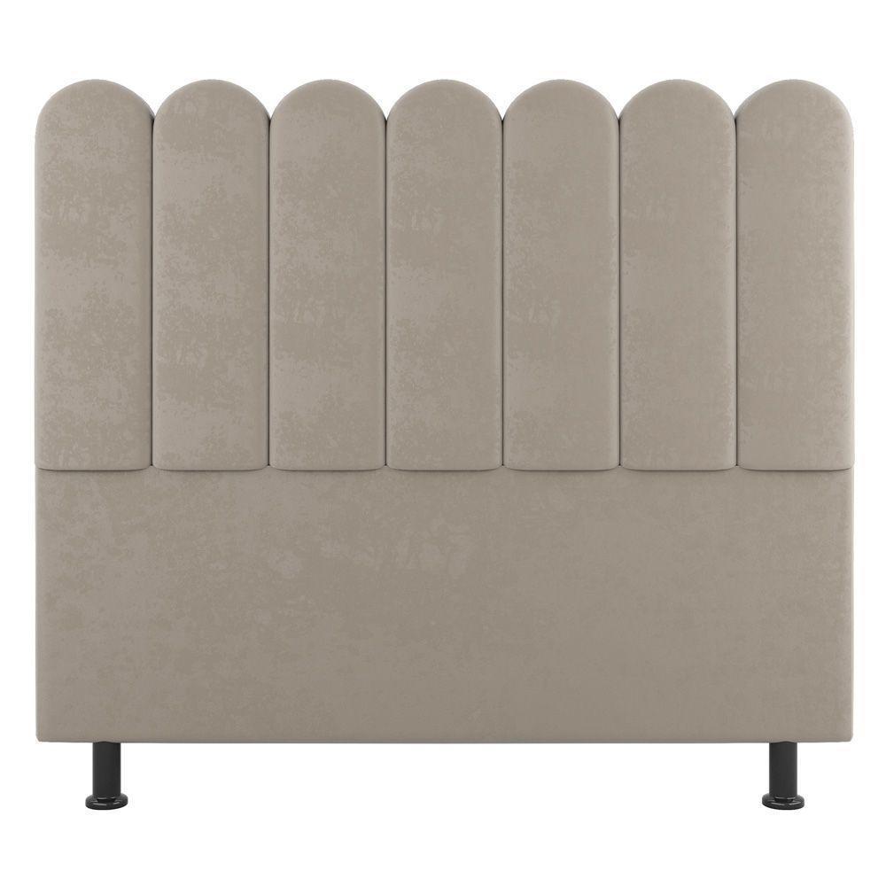 Cabeceira Cama Box Casal Lana 140cm Suede Bege - Abmaza - 1