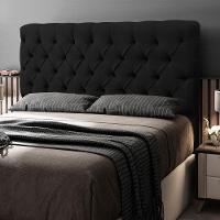 Cabeceira Cama Box Casal King Size Lylla 195cm Capitonê Com Frame Sintético Preto - Abmaza - 6