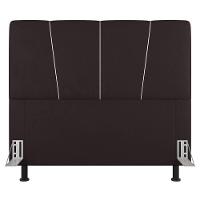 Cabeceira Cama Box Casal King Size Amber 195cm Estofada Linho Marrom - Abmaza - 3