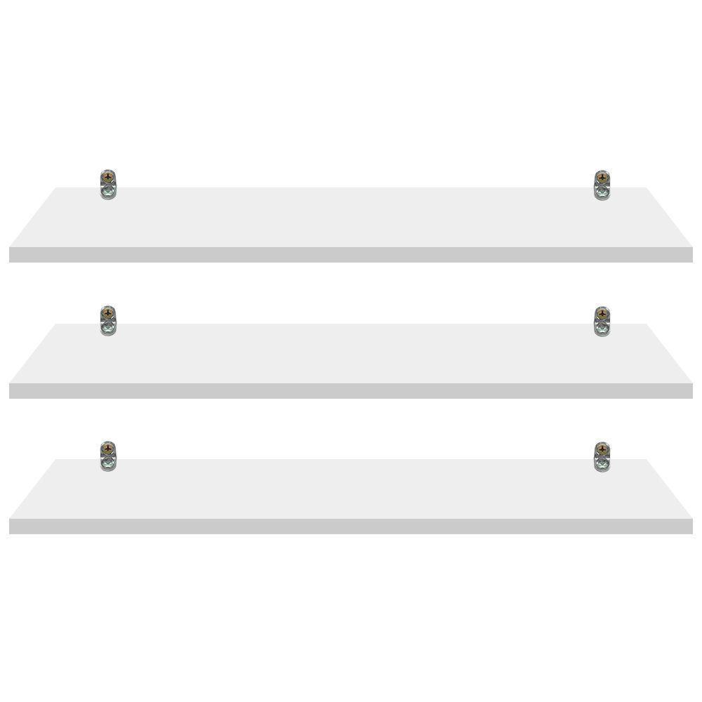 Kit 3 Prateleiras Branca Mdf 30x9 Suporte Cadeirinha Decorar - 1
