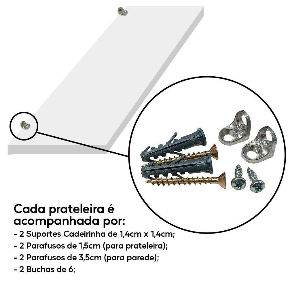 Kit 4 Prateleiras Branca Mdf 30x9 Suporte Cadeirinha Decorar - 4