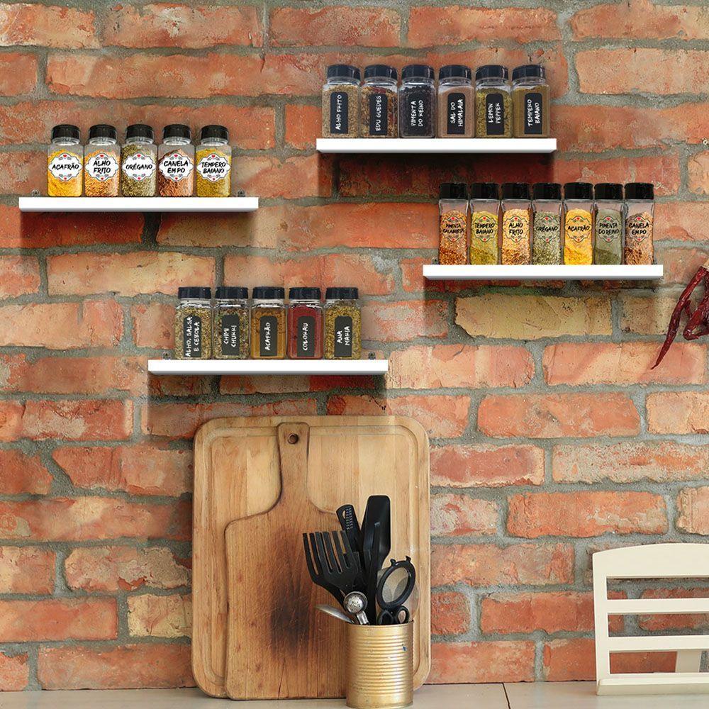 Kit 4 Prateleiras Branca Mdf 30x9 Suporte Cadeirinha Decorar - 5