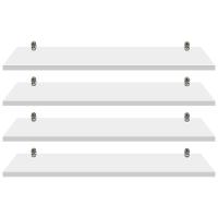 Kit 4 Prateleiras Branca Mdf 30x9 Suporte Cadeirinha Decorar - 1