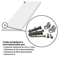 Kit 4 Prateleiras Branca Mdf 30x9 Suporte Cadeirinha Decorar