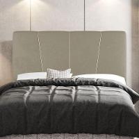 Cabeceira Cama Box Casal King Size Amber 195cm Estofada Linho Bege - Abmaza - 8