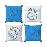 Kit Capas Almofadas Decorativas Minimalista 45x45 - Id Decor - 1