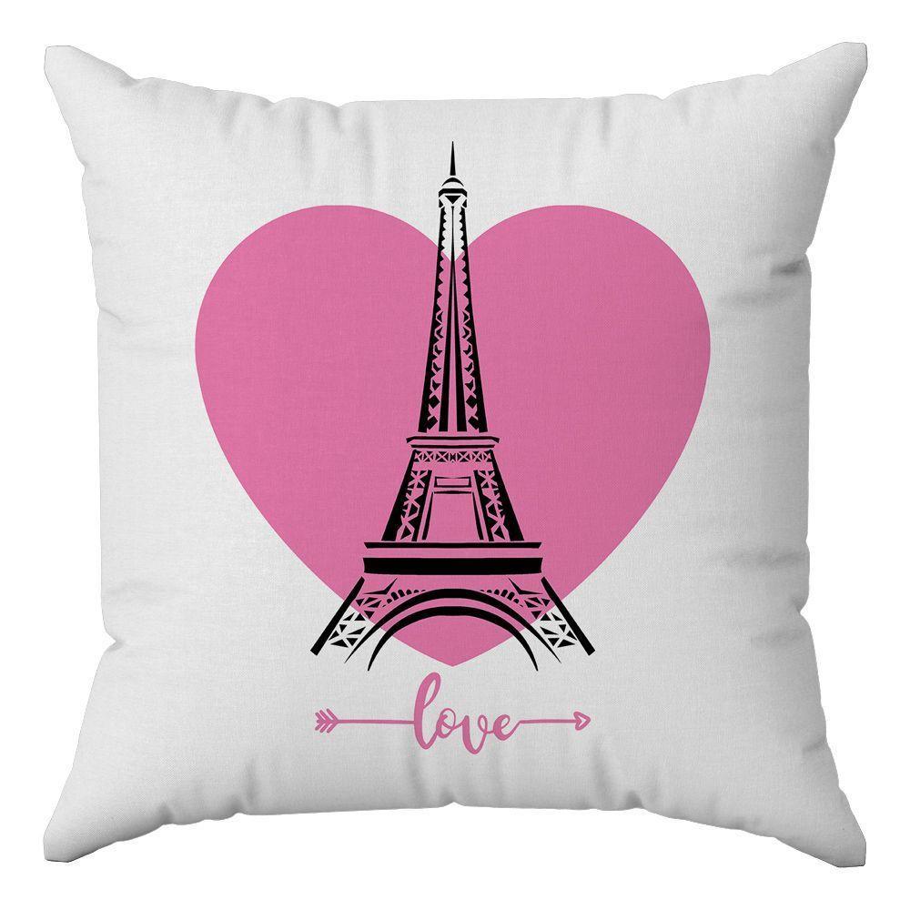 Kit Capas Almofadas Decorativas Love Paris 45x45 - Id Decor Cor Branco - 4