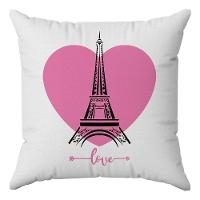 Kit Capas Almofadas Decorativas Love Paris 45x45 - Id Decor Cor Branco