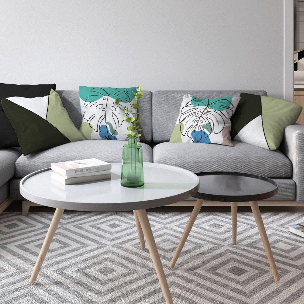 Kit Capas Almofadas Decorativas Folhas 6 45x45 - Id Decor - 3