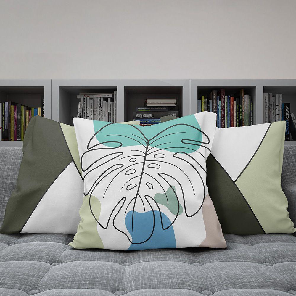 Kit Capas Almofadas Decorativas Folhas 6 45x45 - Id Decor - 4