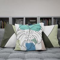 Kit Capas Almofadas Decorativas Folhas 6 45x45 - Id Decor