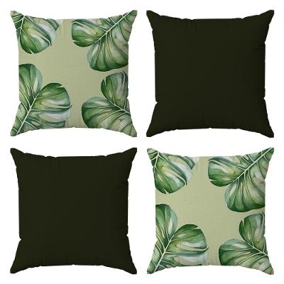 Kit Capas Almofadas Decorativas Folhas Nº8 45x45 - Id Decor