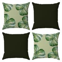 Kit Capas Almofadas Decorativas Folhas Nº8 45x45 - Id Decor - 1